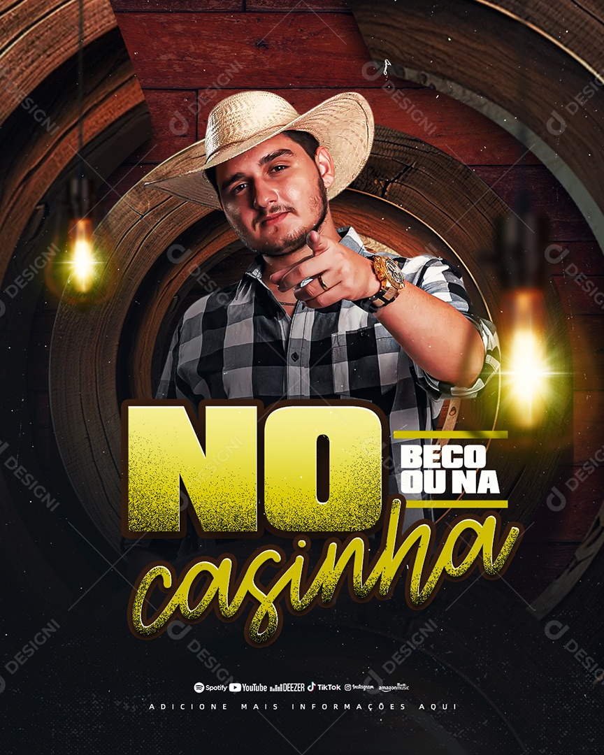 No Beco Ou Na Casinha Biu Do Piseiro Flyer Social Media PSD Editável