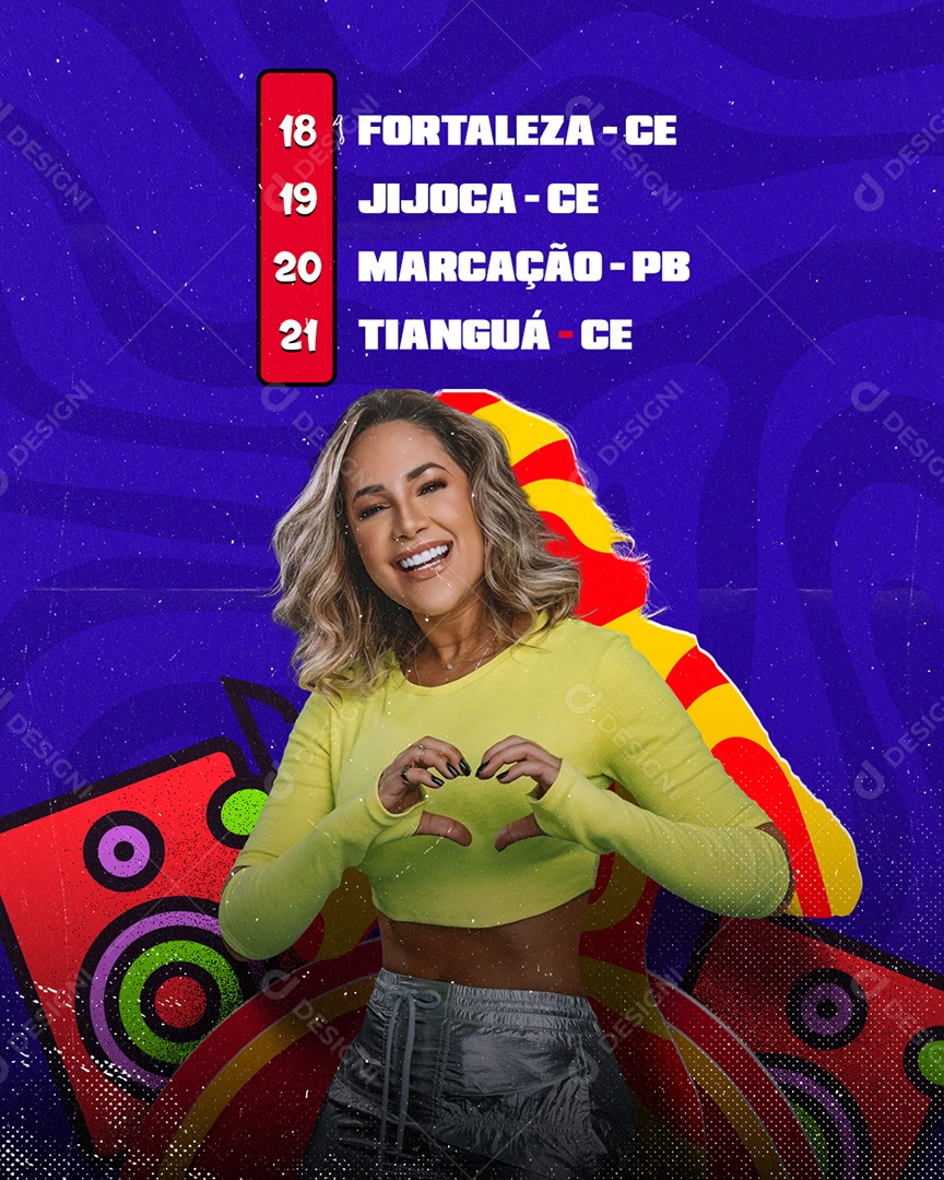 Show Michele Andrade Flyer Social Media PSD Editável