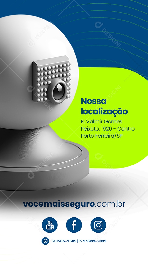 Story Nossa Localização Segurança Eletrônica Social Media PSD Editável