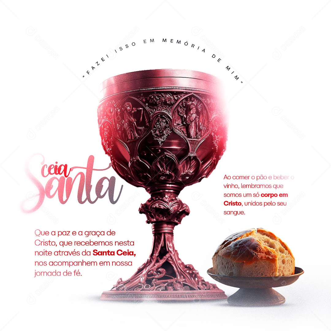 Que A Paz e a Graça De Cristo Gospel Flyer Social Media PSD Editável