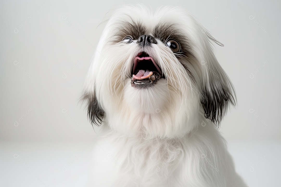 Alegre Shih Tzu com Cute Tongue Out, IA generativa