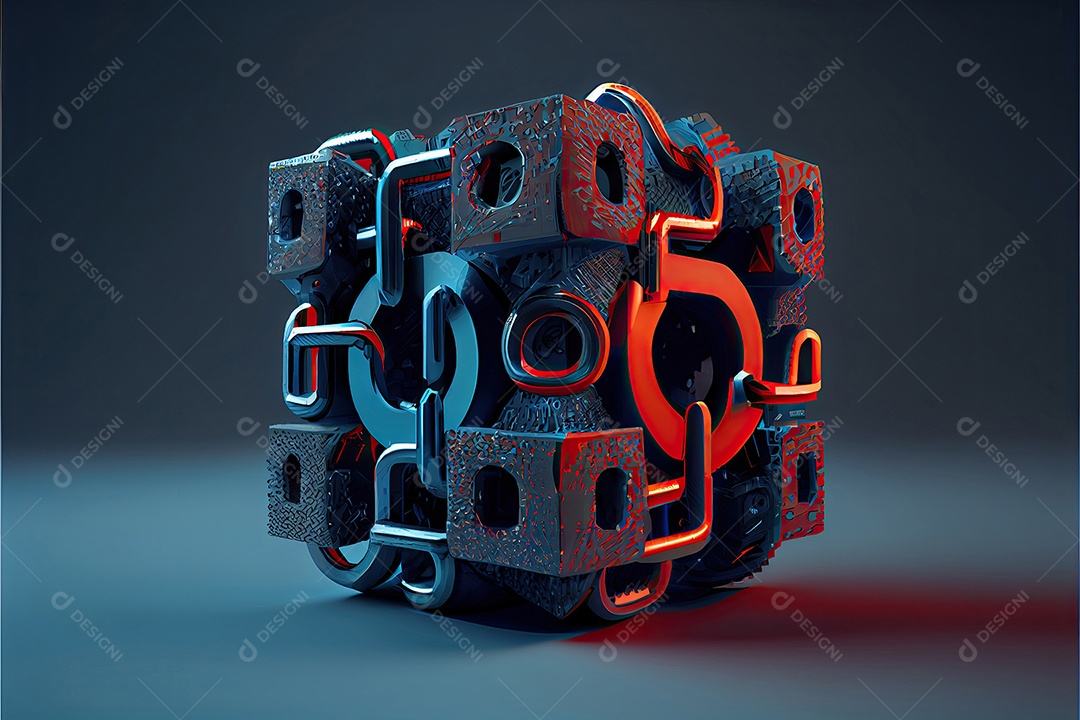 Conceito de cadeia de blocos Cadeia de conexões de rede.