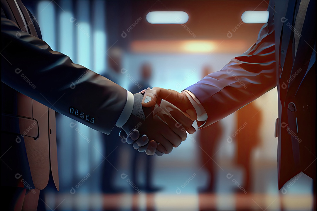 Pessoas de negócios apertando as mãos.