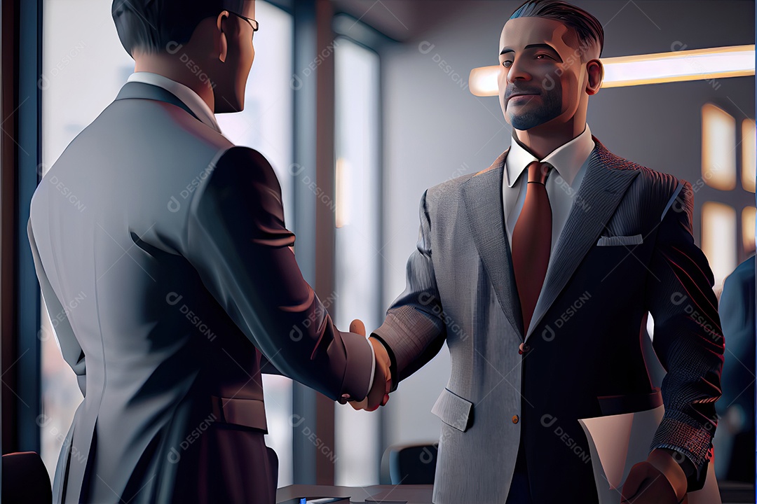 Pessoas de negócios apertando as mãos.