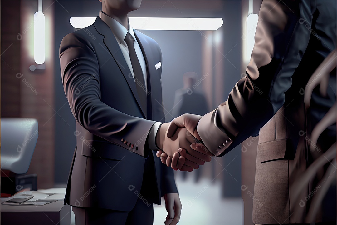 Pessoas de negócios apertando as mãos.