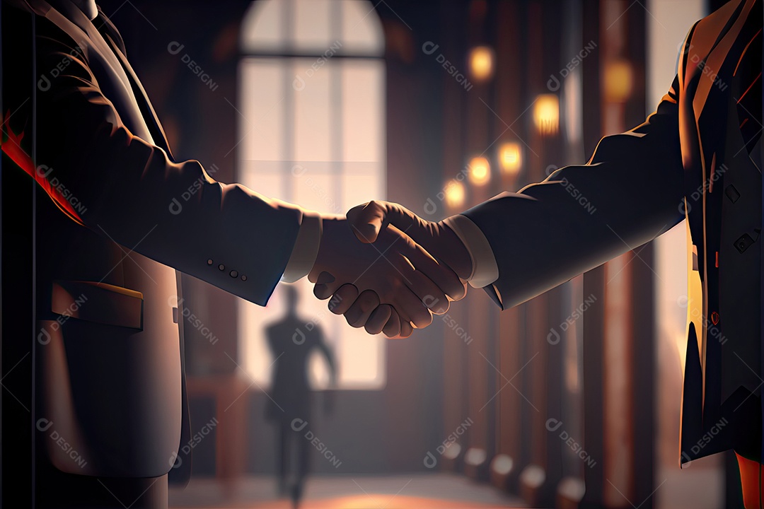 Pessoas de negócios apertando as mãos.