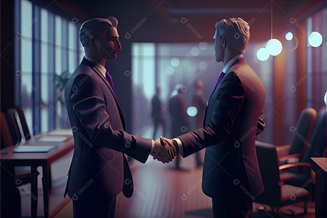 Pessoas de negócios apertando as mãos.