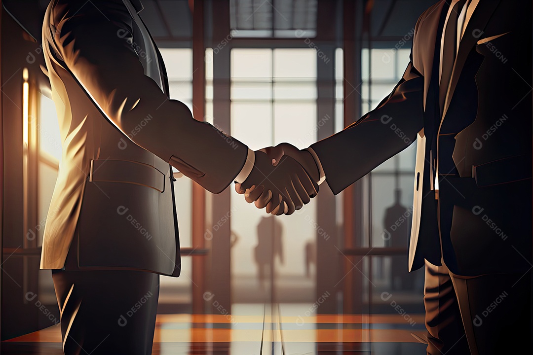 Pessoas de negócios apertando as mãos.