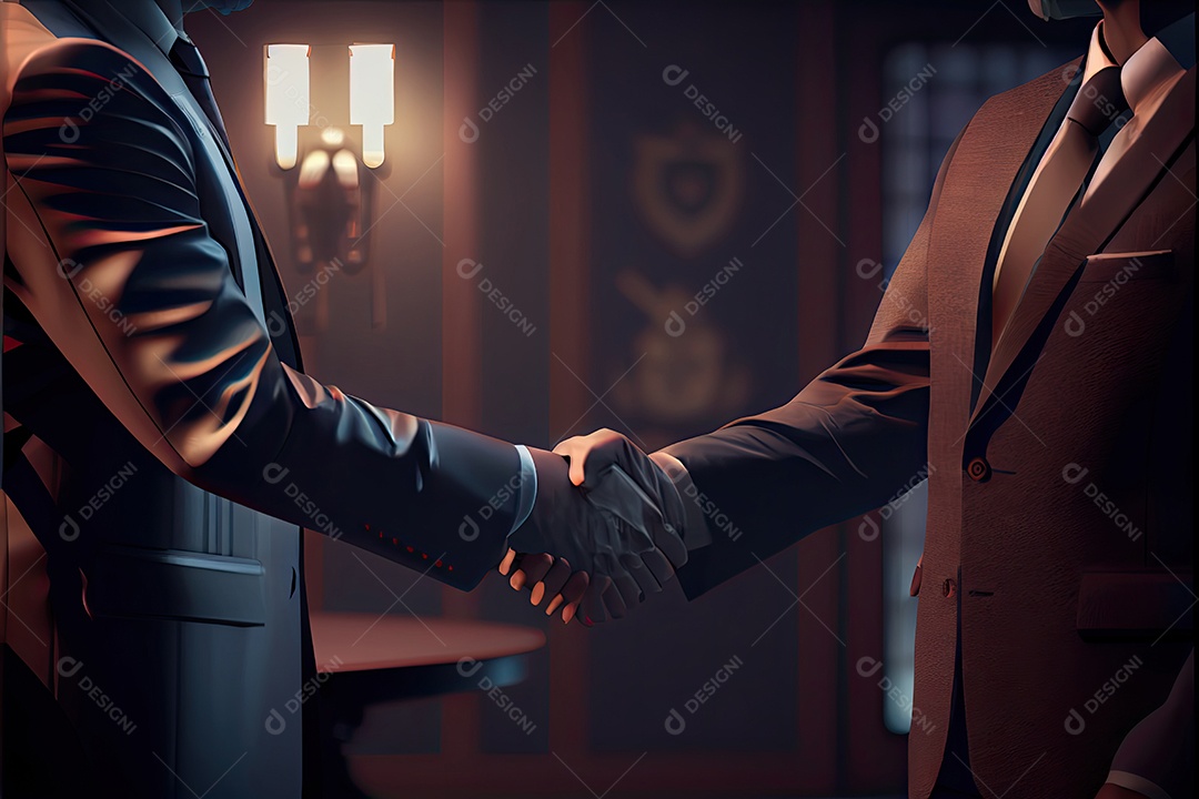 Pessoas de negócios apertando as mãos.