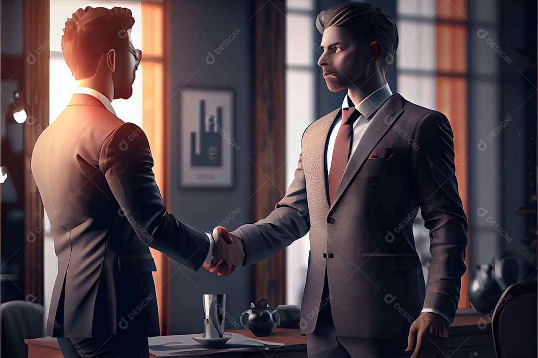 Pessoas de negócios apertando as mãos.