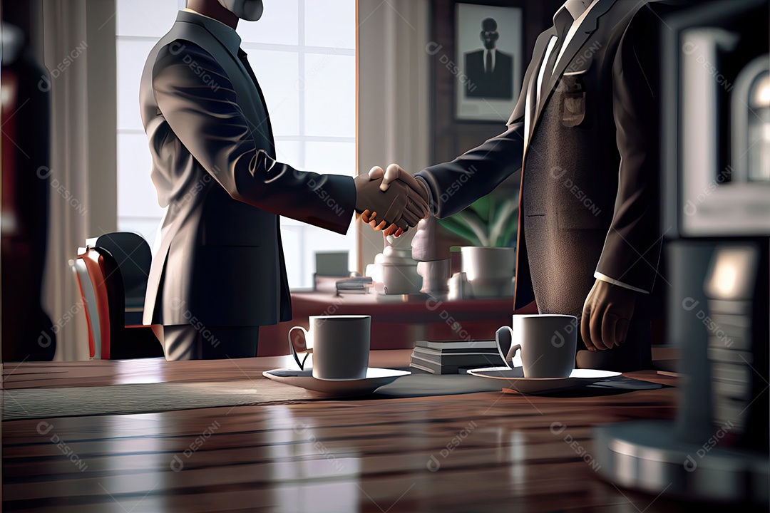 Pessoas de negócios apertando as mãos.