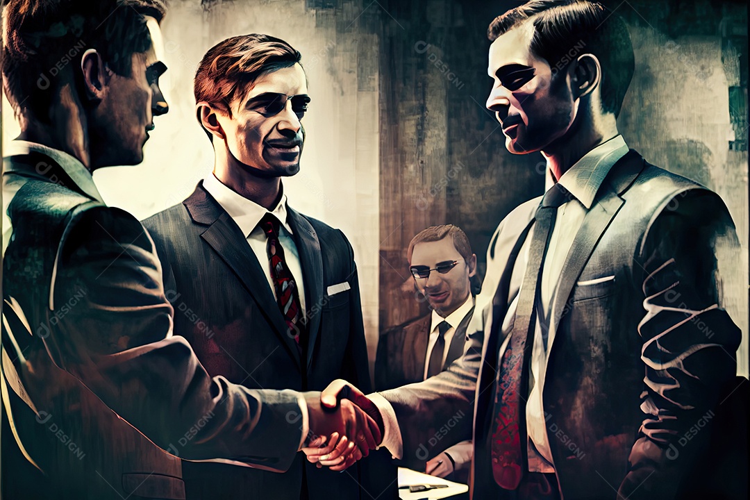 Pessoas de negócios apertando as mãos.