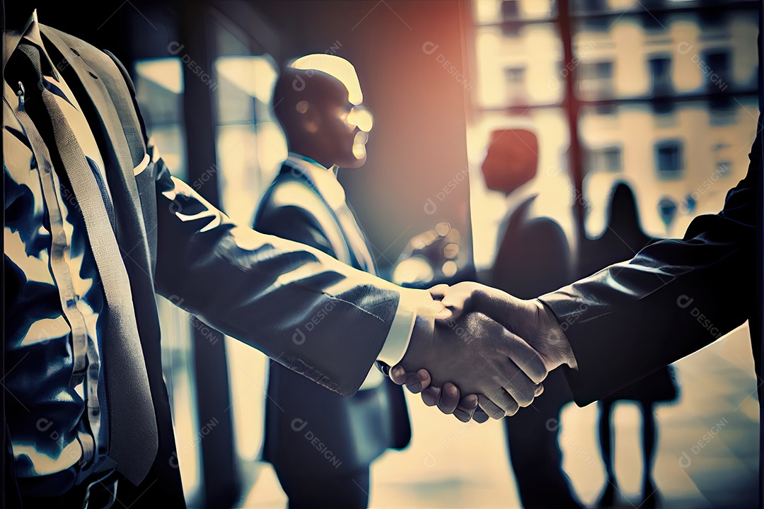 Pessoas de negócios apertando as mãos.