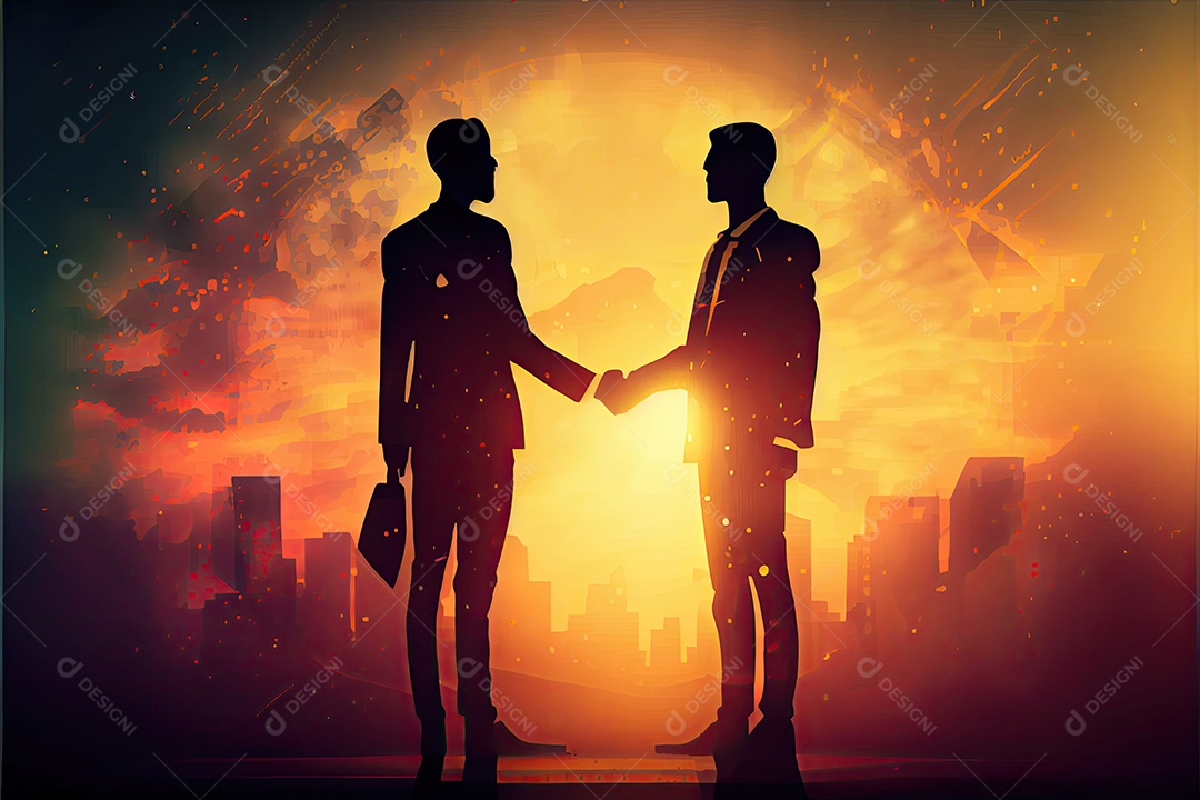 Pessoas de negócios apertando as mãos.