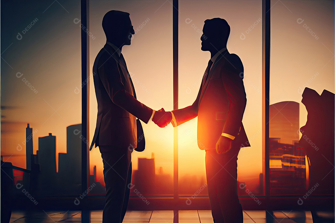 Pessoas de negócios apertando as mãos.