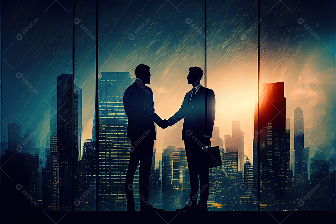 Pessoas de negócios apertando as mãos.