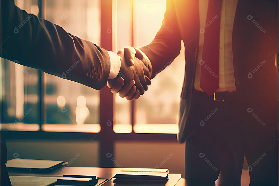 Pessoas de negócios apertando as mãos.