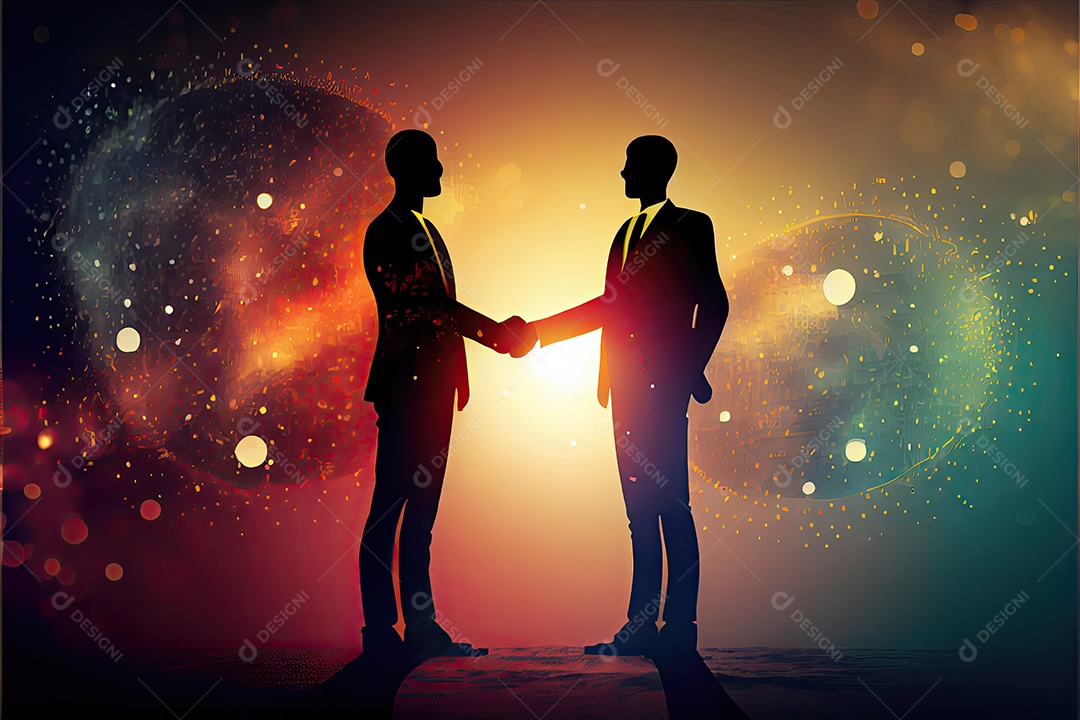 Pessoas de negócios apertando as mãos.