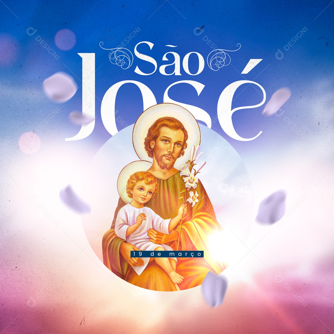 Dia de São José 19 de Março Social Media PSD Editável