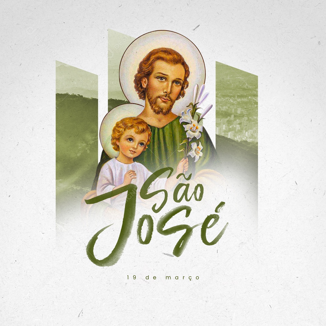 Dia de São José 19 de Março Social Media PSD Editável
