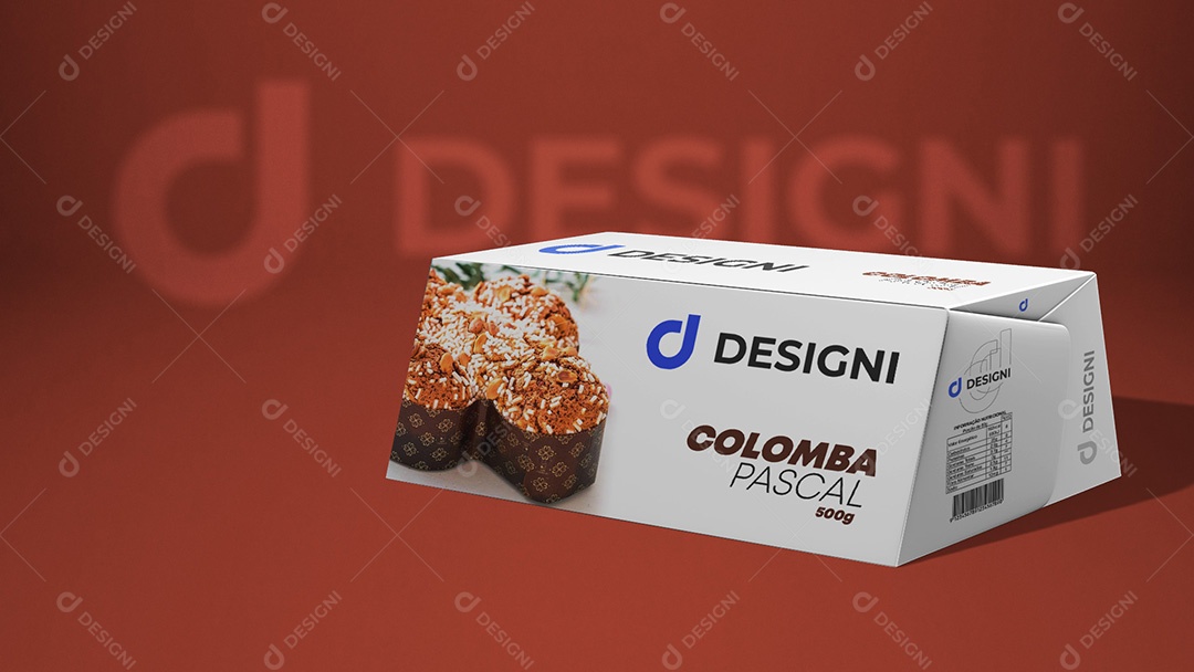 Mockup Caixa De Colomba PSD Editável