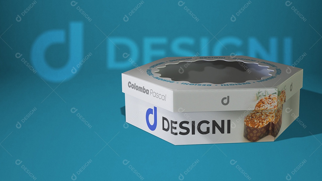 Mockup Caixa De Colomba PSD Editável