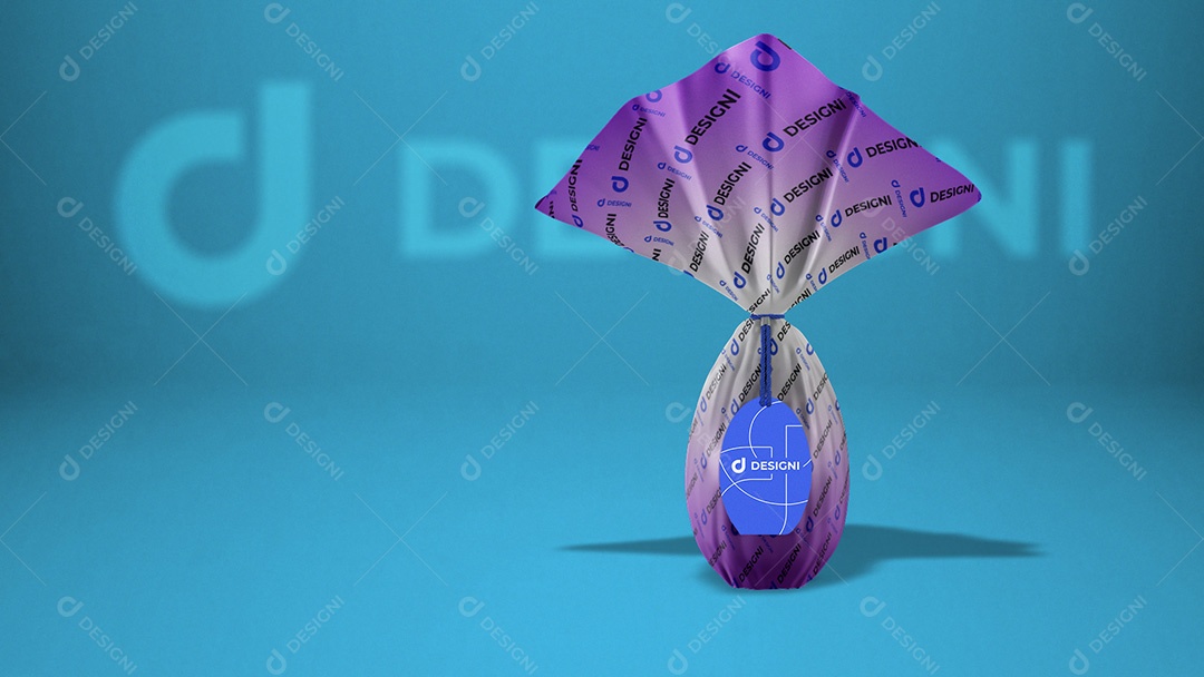 Mockup De Ovo De Páscoa Roxo PSD Editável