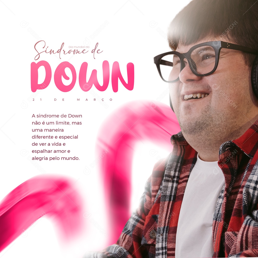 Dia mundial da Síndrome de Down 21 de Março Social Media PSD Editável