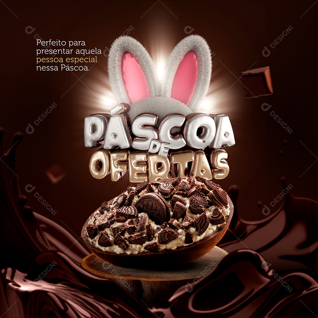 Páscoa De Ofertas Perfeito Para Presentear Aquela Pessoa Social Media PSD Editável