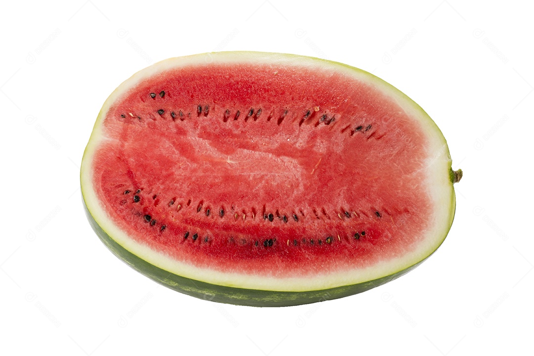 Meia melancia no fundo branco