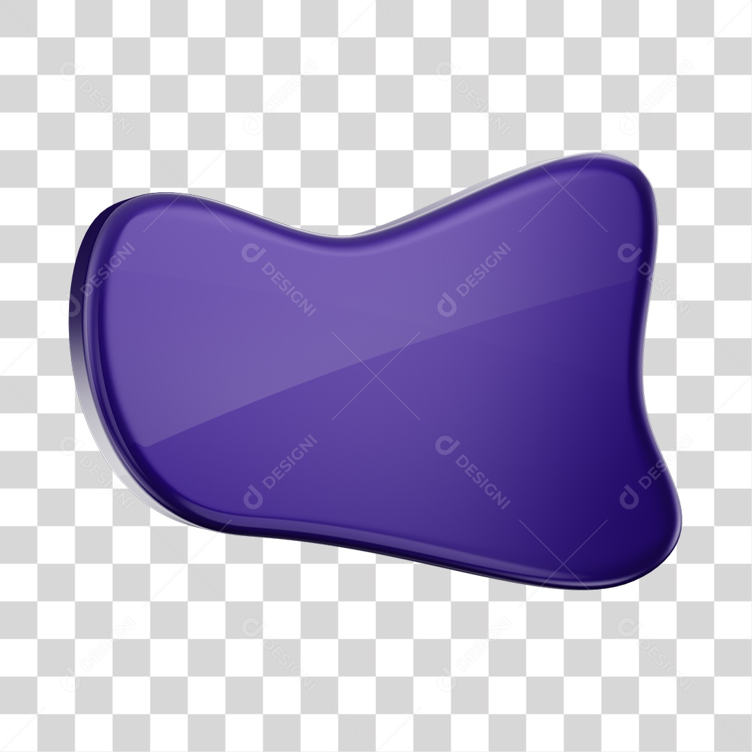 Forma Geométrica Elemento 3D Roxo PNG Transparente