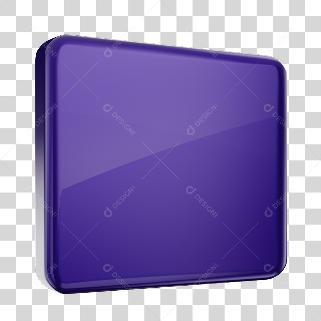 Forma Geométrica Elemento 3D Roxo PNG Transparente
