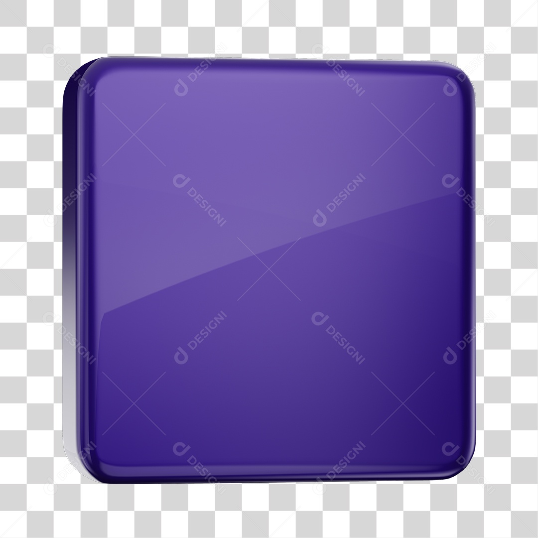 Forma Geométrica Elemento 3D Roxo PNG Transparente
