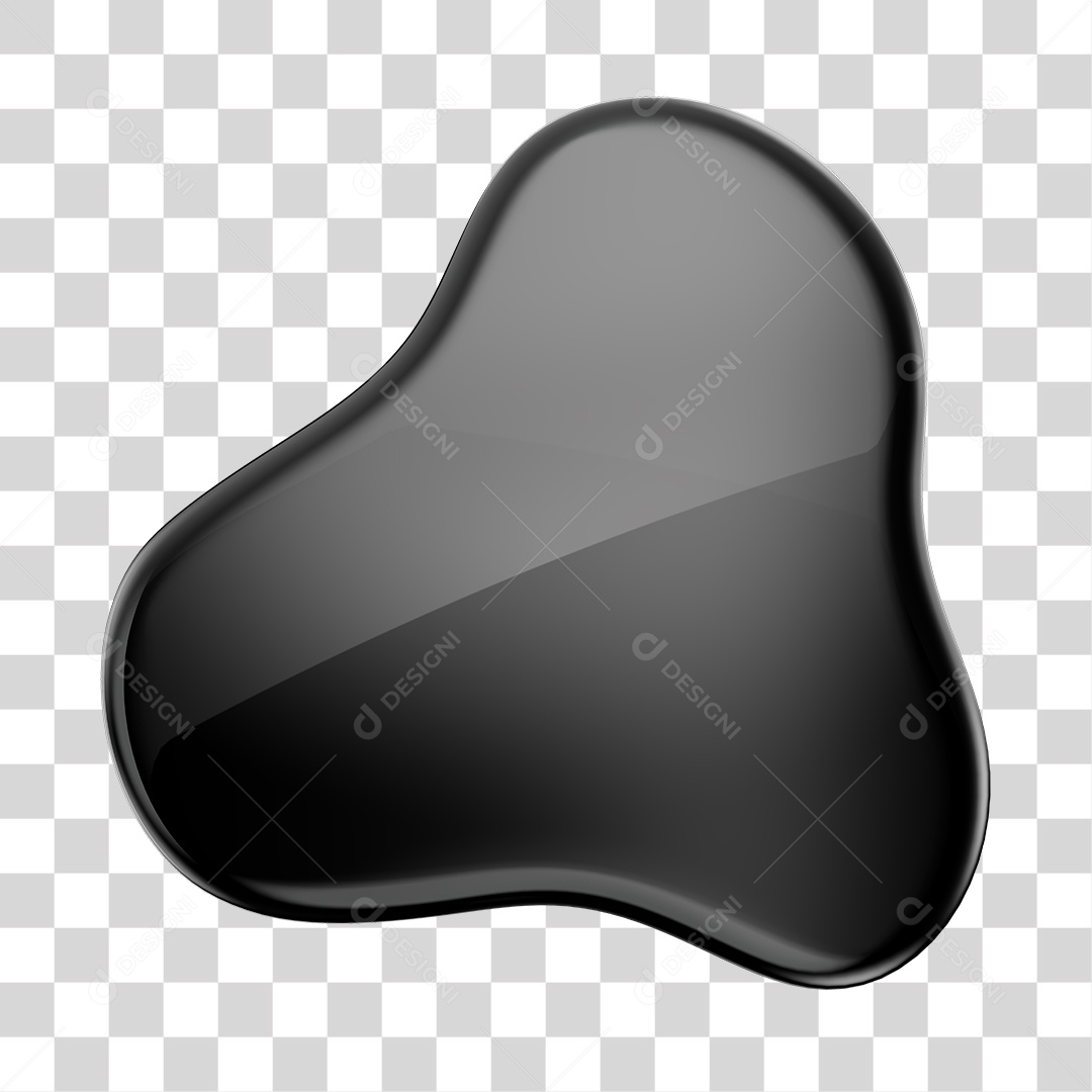 Forma Geométrica Elemento 3D Preto PNG Transparente