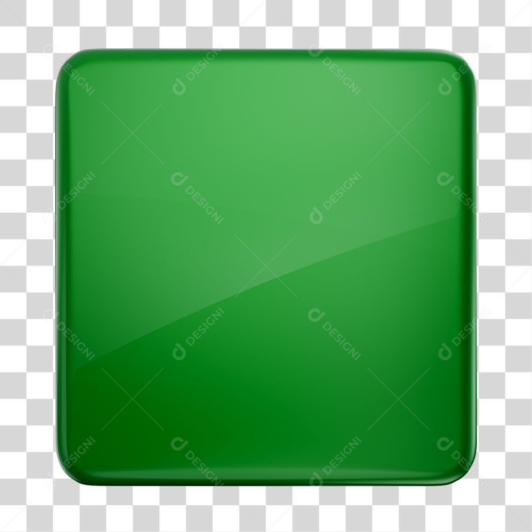 Forma Geométrica Elemento 3D Verde PNG Transparente