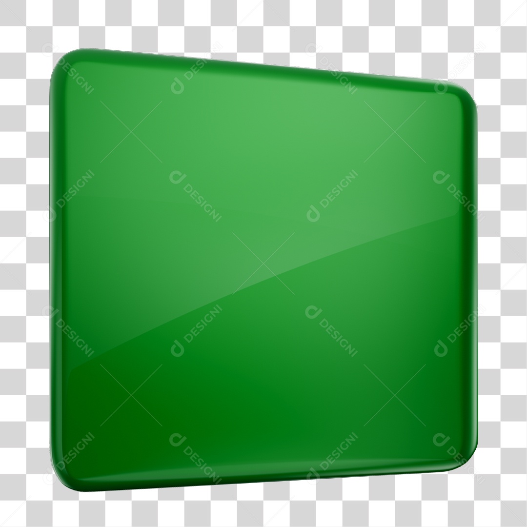 Forma Geométrica Elemento 3D Verde PNG Transparente
