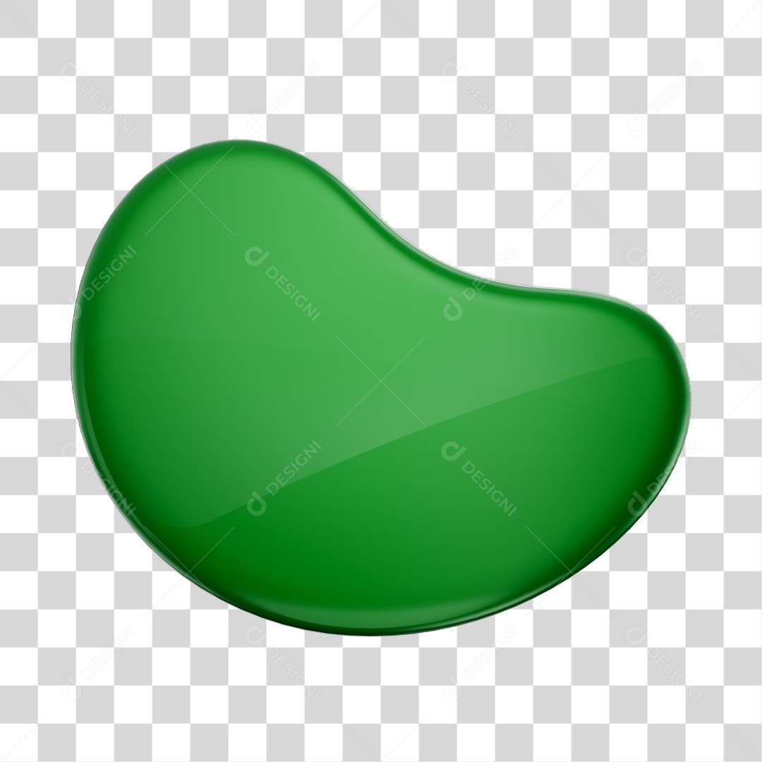 Forma Geométrica Elemento 3D Verde PNG Transparente