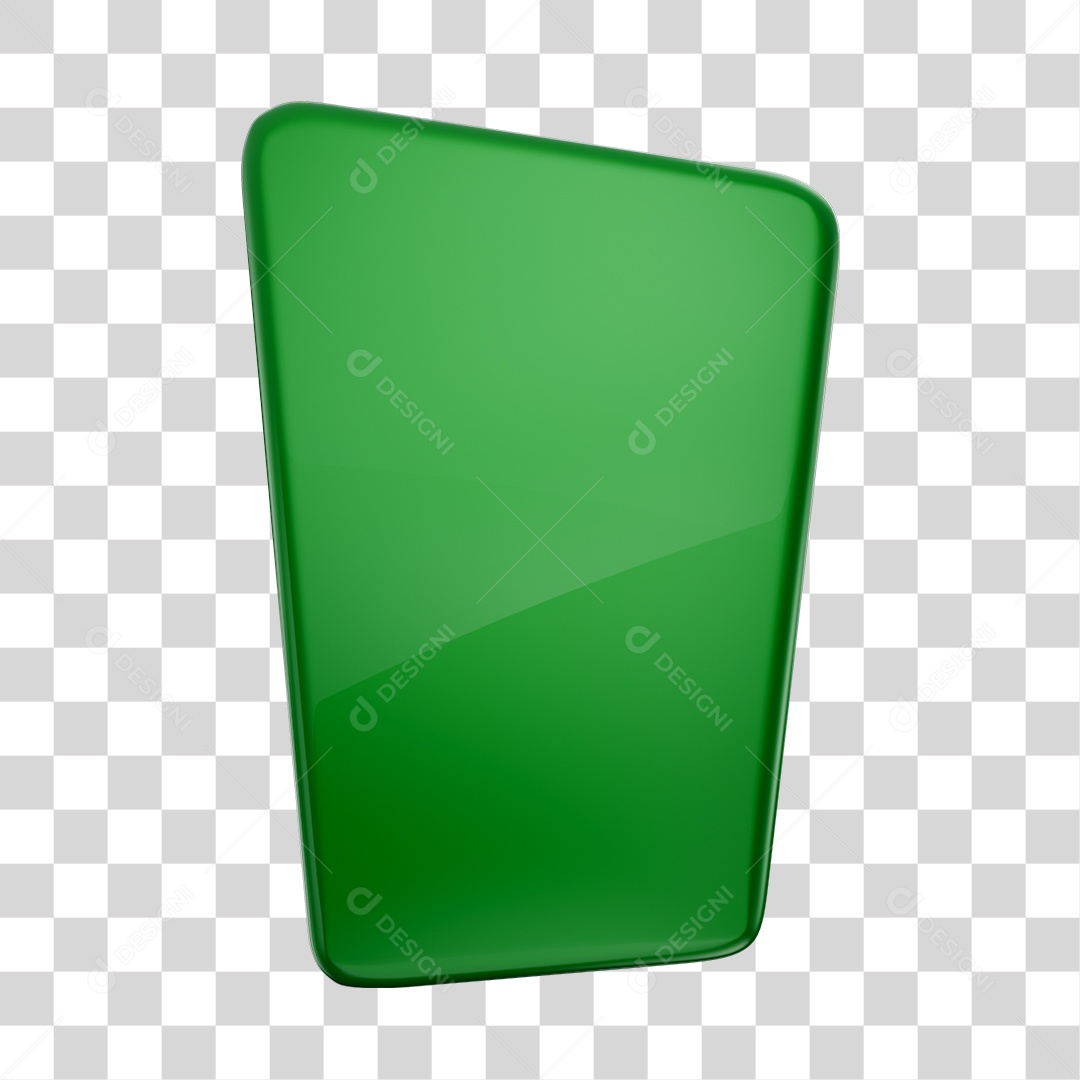 Forma Geométrica Elemento 3D Verde PNG Transparente