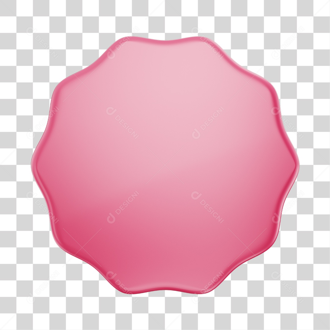 Forma Geométrica Elemento 3D Rosa PNG Transparente