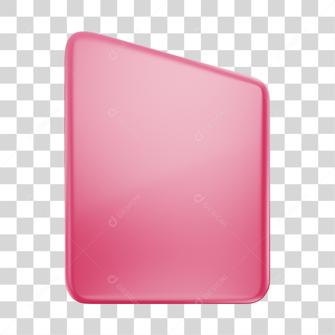 Forma Geométrica Elemento 3D Rosa PNG Transparente