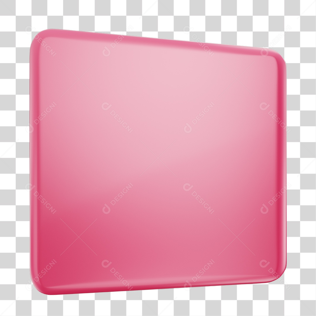Forma Geométrica Elemento 3D Rosa PNG Transparente