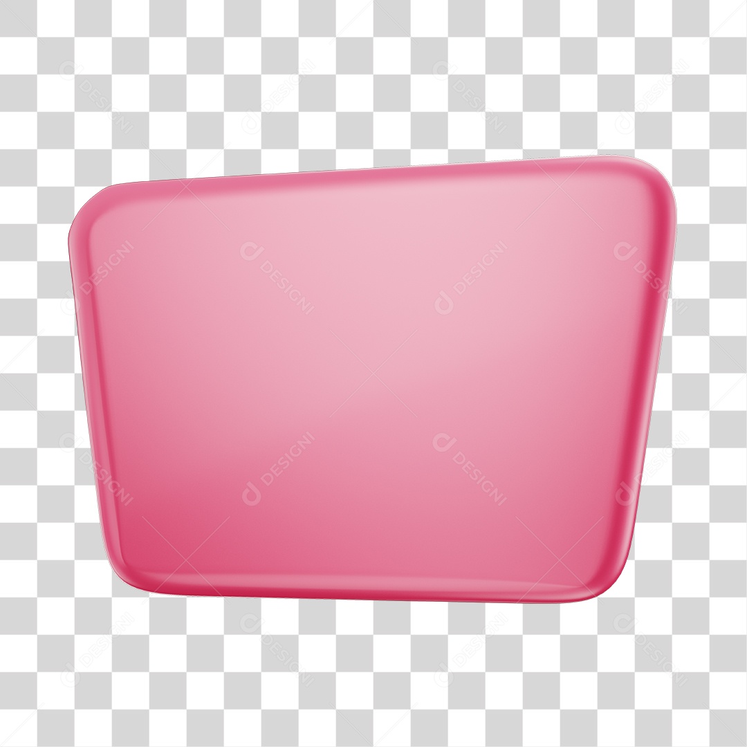 Forma Geométrica Elemento 3D Rosa PNG Transparente