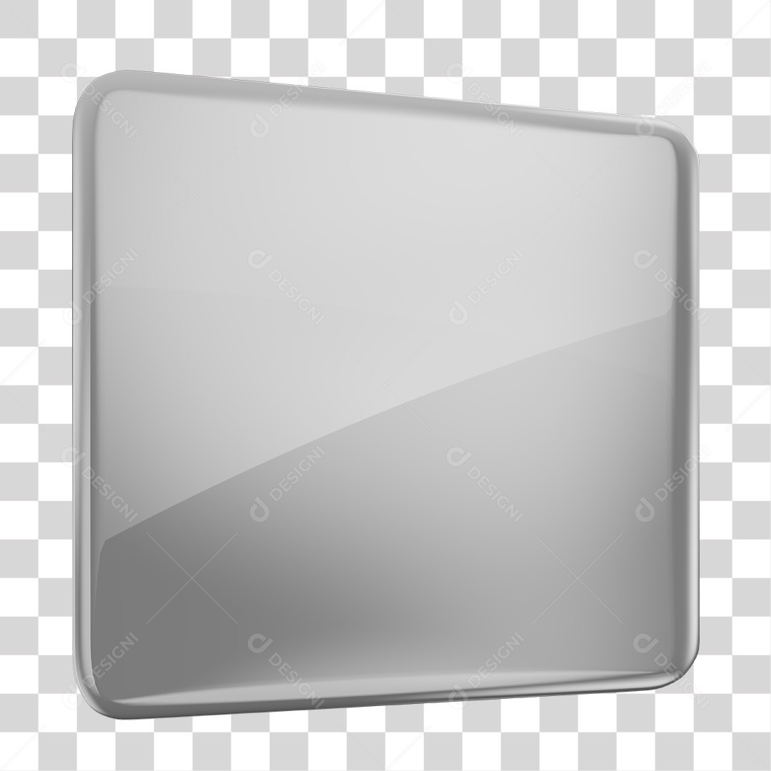 Forma Geométrica Elemento 3D Cinza PNG Transparente