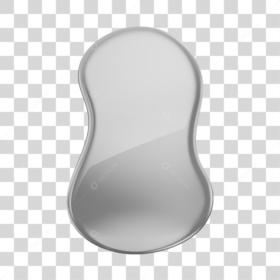 Forma Geométrica Elemento 3D Cinza PNG Transparente