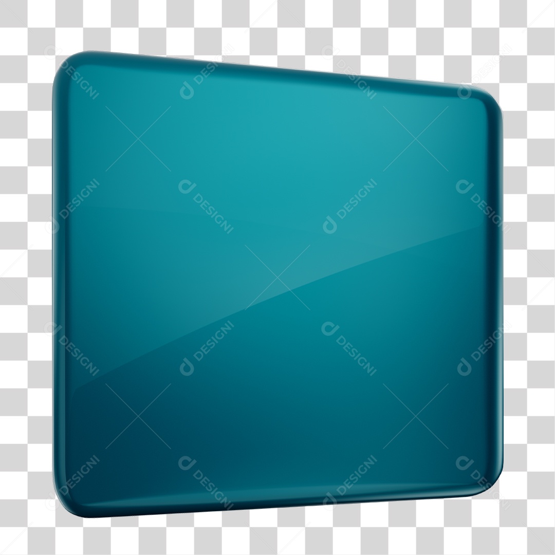 Forma Geométrica Elemento 3D Azul PNG Transparente