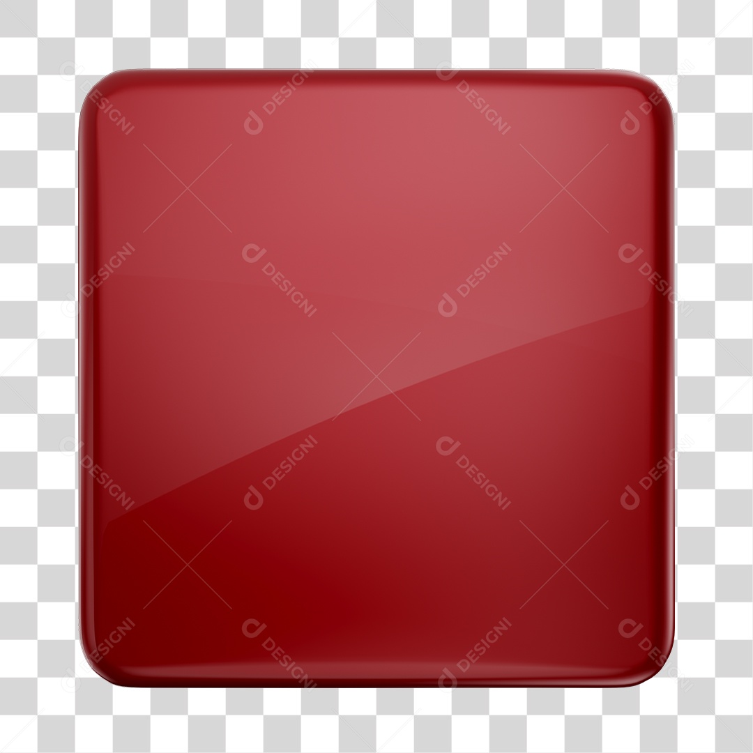 Forma Geométrica Elemento 3D Vermelho PNG Transparente