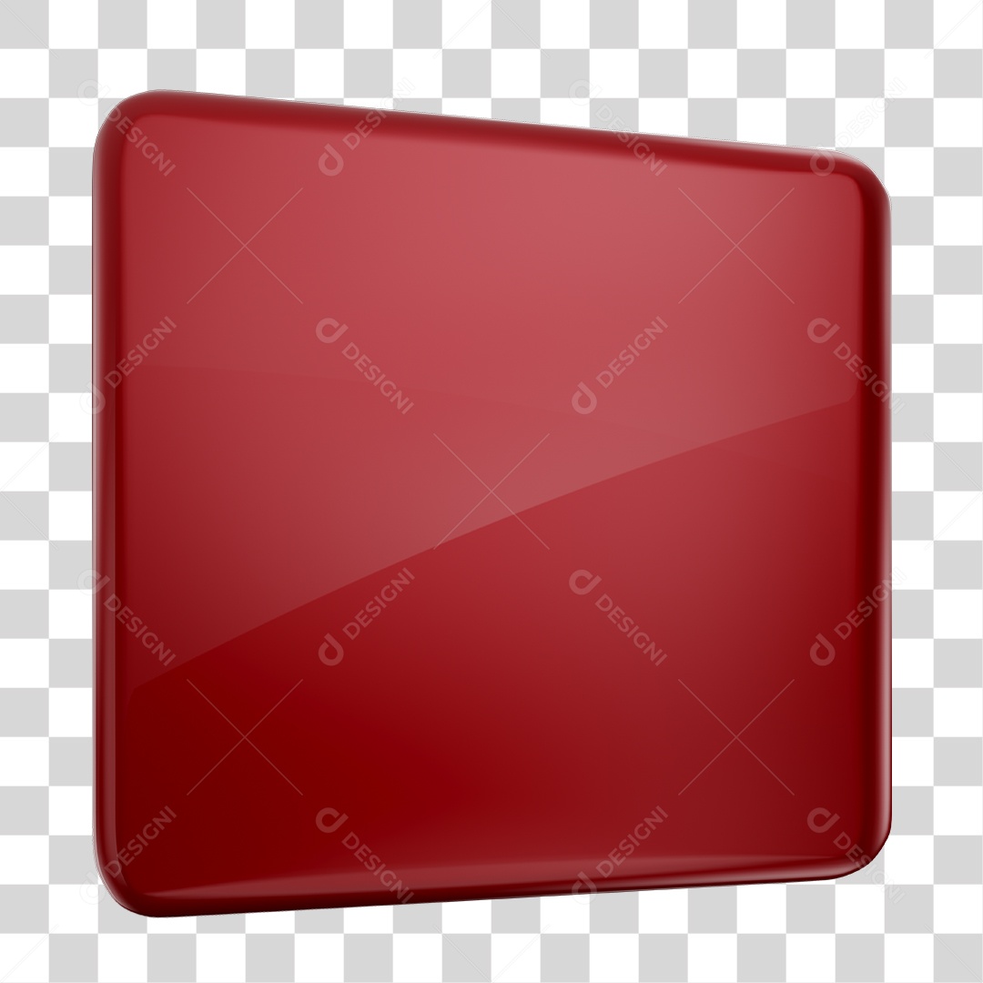 Forma Geométrica Elemento 3D Vermelho PNG Transparente