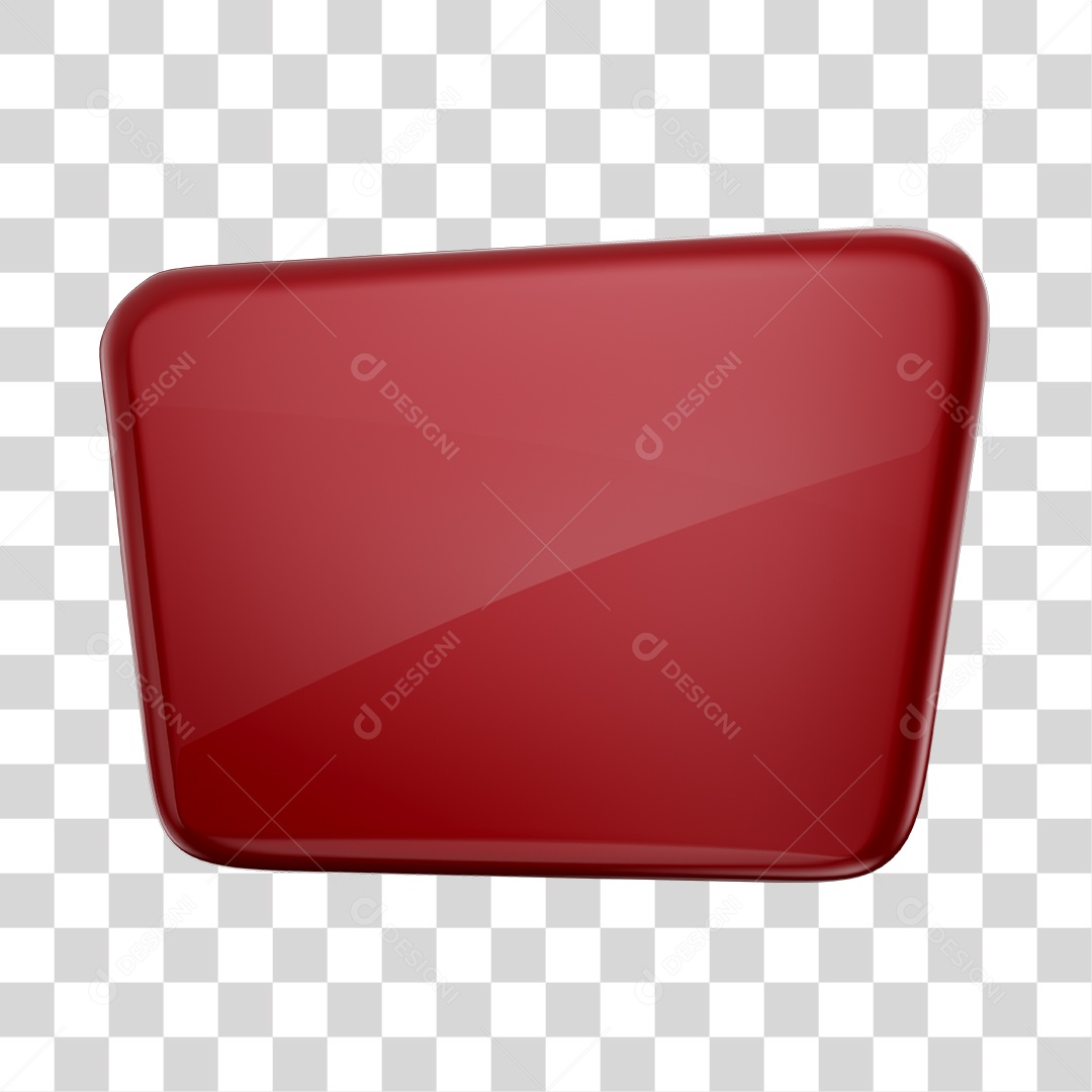 Forma Geométrica Elemento 3D Vermelho PNG Transparente