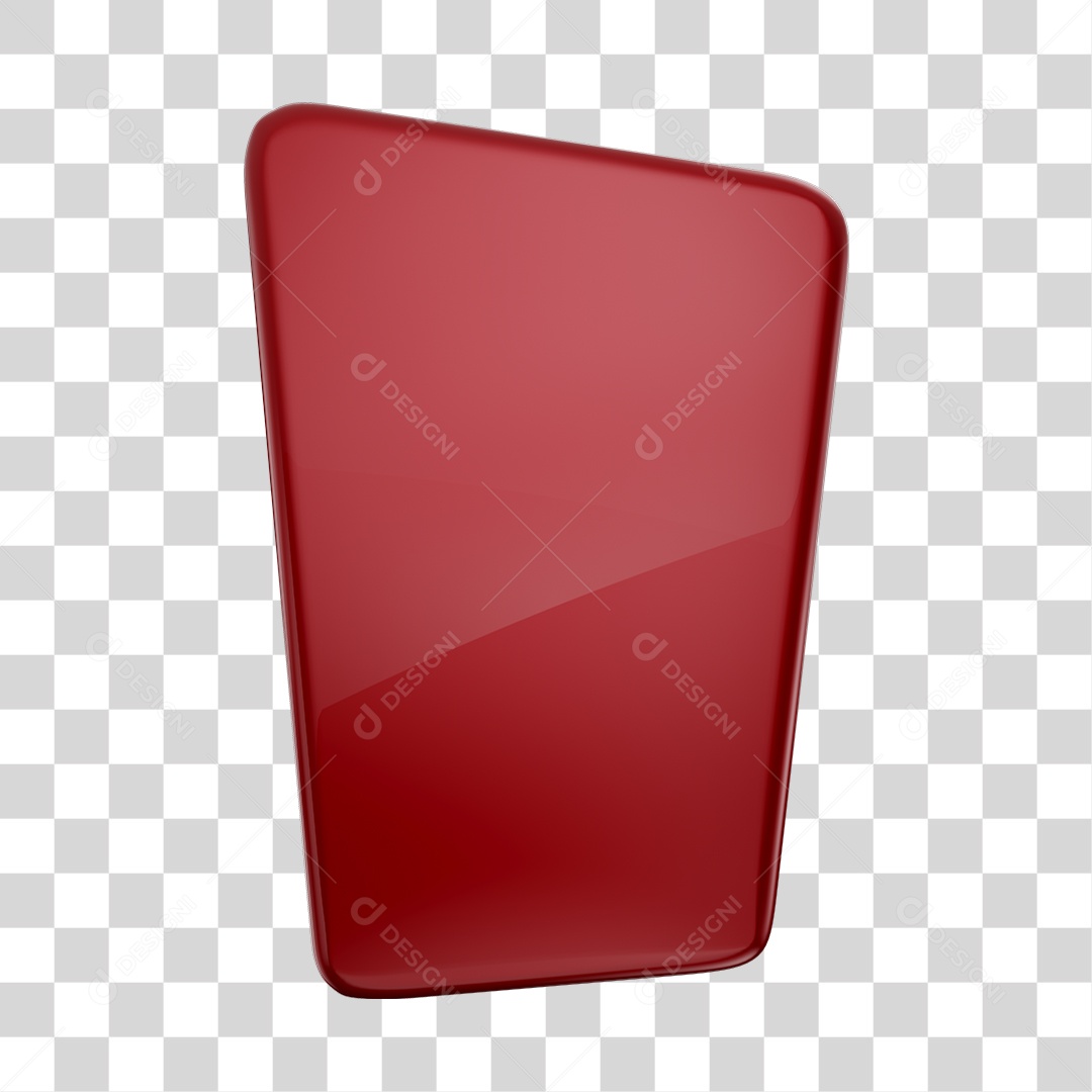 Forma Geométrica Elemento 3D Vermelho PNG Transparente