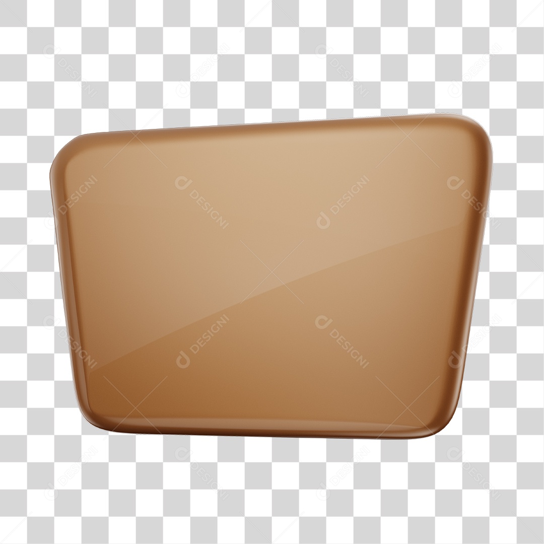 Forma Geométrica Elemento 3D Marrom PNG Transparente